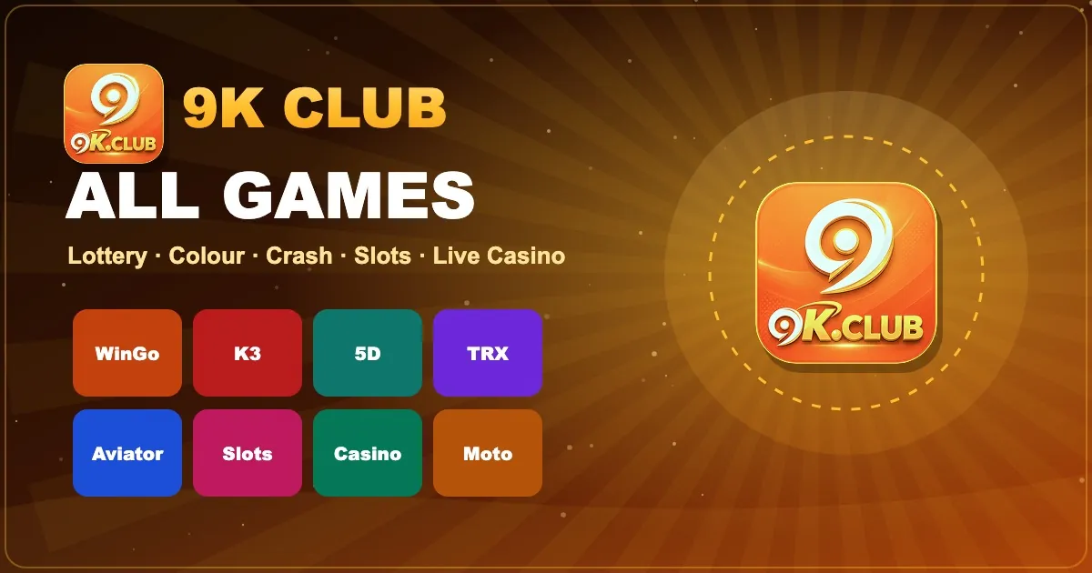 9K Club games lobby